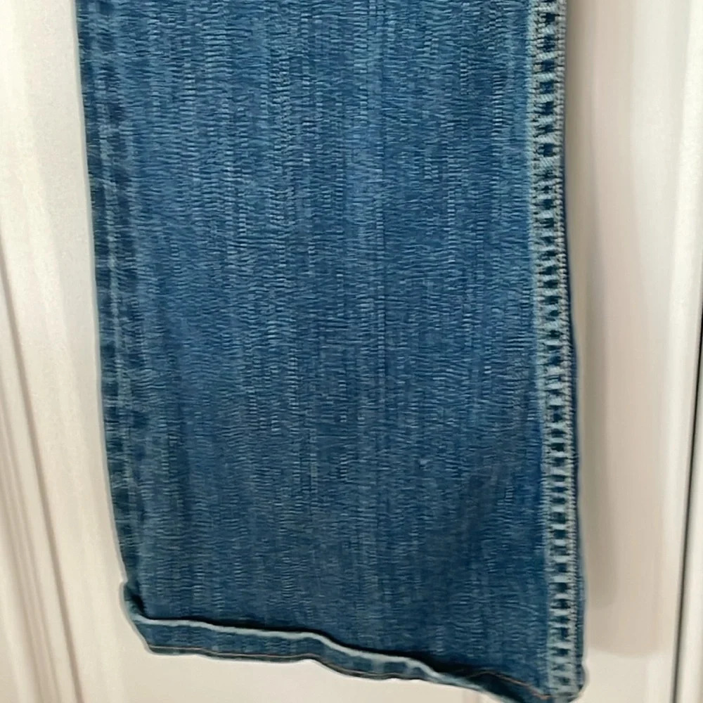 Vintage Levi’s premium denim jeans boot cut blue sz 30L rare cowboy lasso patch - Picture 3 of 12